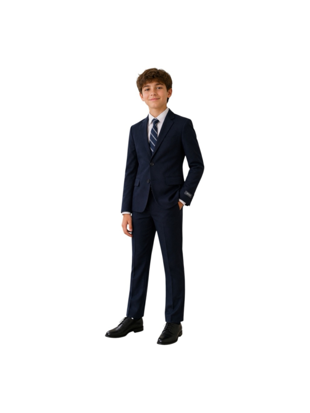 Kenneth Cole Reaction Techni-Cole Boys 2-Piece Suit Black Size 16 Regular NWT